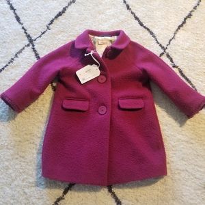 New Amelia Milano Marion Magenta Wool Coat 2T
